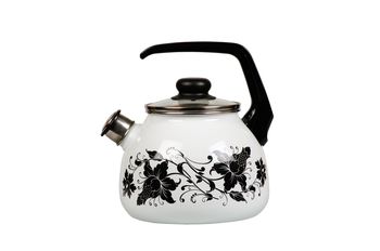 Чайник 3,0л."Tango" 1RC12 Vitross со свист. (белоснежн.) Чер