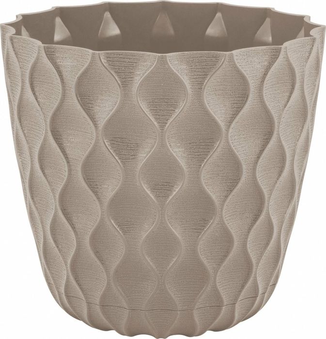 Горшок д/цв. "InGreen Wave"  1,4л, D145мм ПЦ6501ФП (французский платан) с дренажной сеткой и поддоно