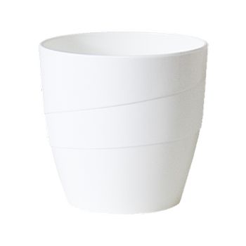 Кашпо ГРАЦИЯ 1,2л. со вставкой 0069 (белое) ДП