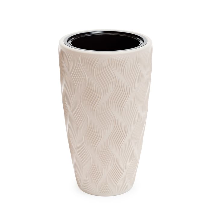 Кашпо д/цв. "Флэйм" 24,0л. (со вставкой 207*173мм) М8886 (св.беж.)