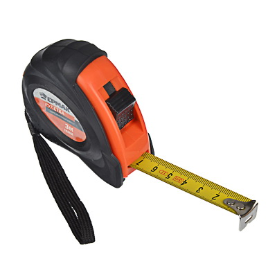 Рулетка  3м.*16мм. 658-087 обрезин.корп. ЕРМАК