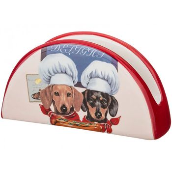 Салфетница 358-1199 "Таксы-Поварята" (14*4*7см.) ВД