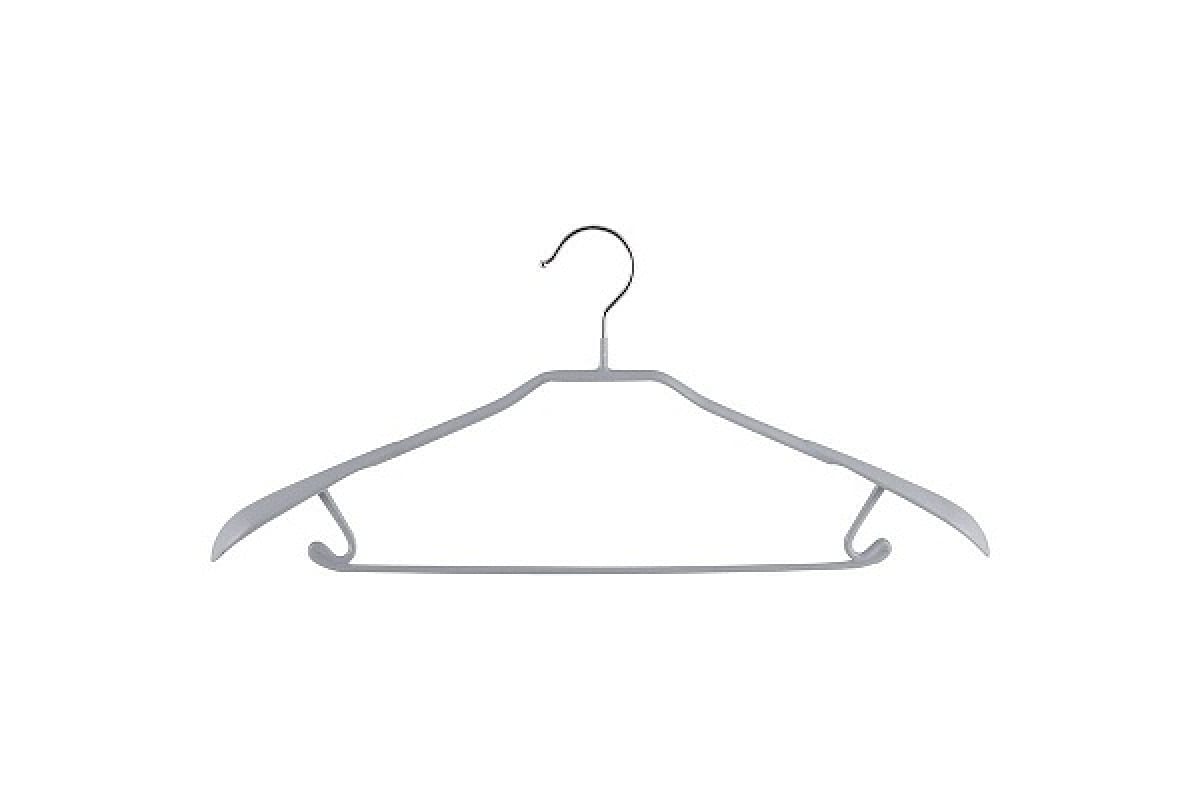 Плечики д/одежды мет. 009148 с ПВХ покр., с перекладиной и крючками Скр.