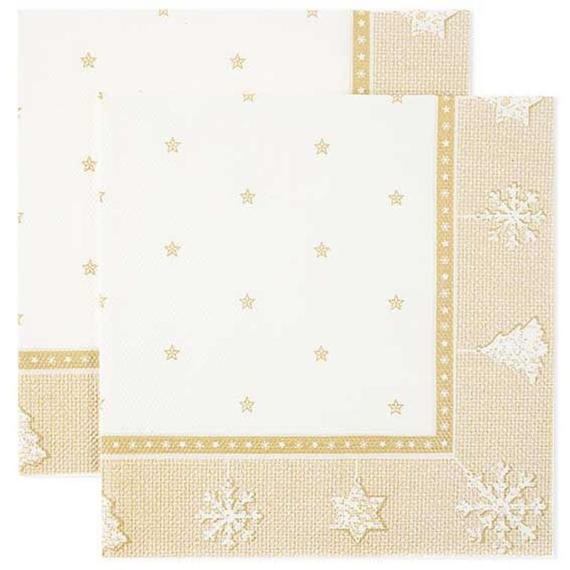 Салфетки бумажные 3сл. Bouguet Текстиль 44382 (33*33см.) 20шт. НГ "Новогодний гобелен золотой" РБ