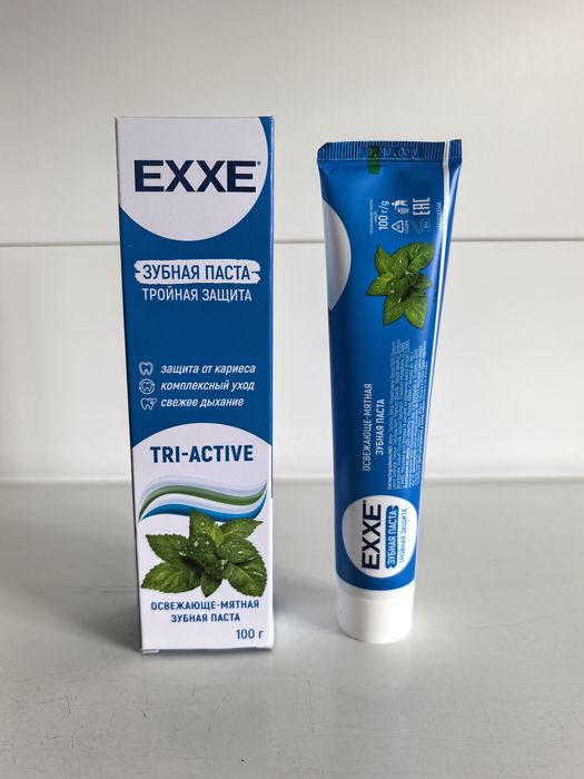 Зубная паста EXXE "Тройная защита" tri-active 7361/8110 100г. (Арвитекс) Зубная паста EXXE "Тройная защита" tri-active 7361/8110 100г. (Арвитекс)