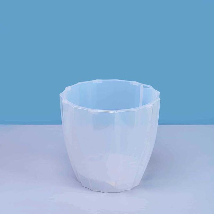 Кашпо ФЛЮТЕ 4,5л. со вставкой 1526 (прозрачный) ДП