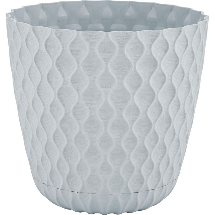 Горшок д/цв. "InGreen Wave"  4,7л, D205мм ПЦ6503УТ (утренний туман)с дренажной сеткой и поддоном