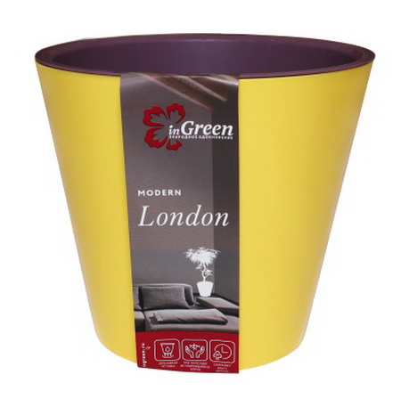 Горшок д/цв. "London" 1,0л. d125 ПЦ1552СГ (спелая груша и морозная слива) с кашпо Горшок д/цв. "London" 1,0л. d125 ПЦ1552СГ (спелая груша и морозная слива) с кашпо