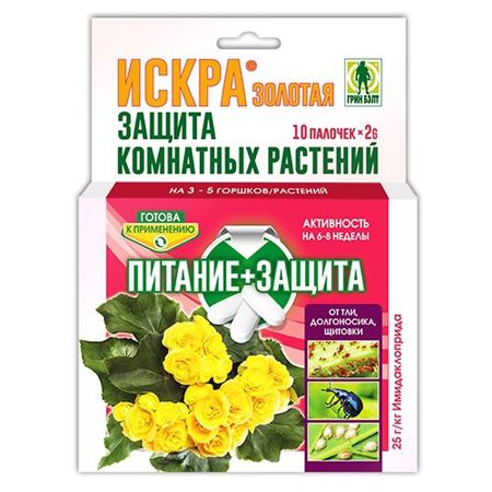 ИСКРА Золотая (Палочки 10шт.) 01-439 (cредство от насек.-вредителей на комн. раст.)GB (ТЭ) ИСКРА Золотая (Палочки 10шт.) 01-439 (cредство от насек.-вредителей на комн. раст.)GB (ТЭ)