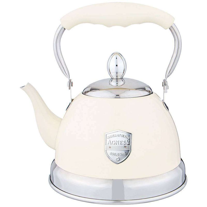 Чайник нерж. 937-874 1,2л. с фильтром (кремовый) ВД