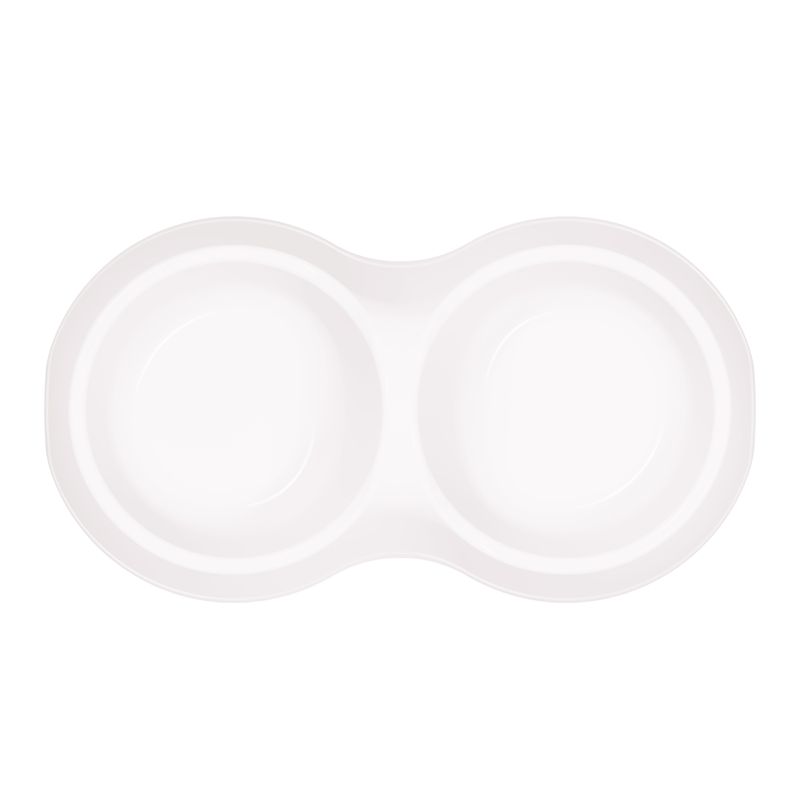 Миска д/кошек двойная  ЛЕКСИ 0,2л. М8620 (белый)