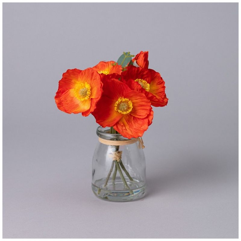 Букет из искусственных цветов 287-559 h=16см (в круг. вазе)ВД