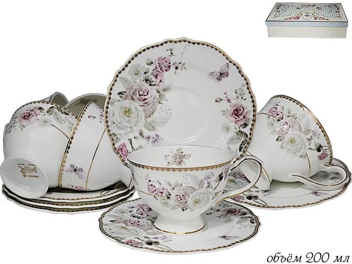 Чайный сервиз 108-219 12пр. "Пионы" (подар. уп.)