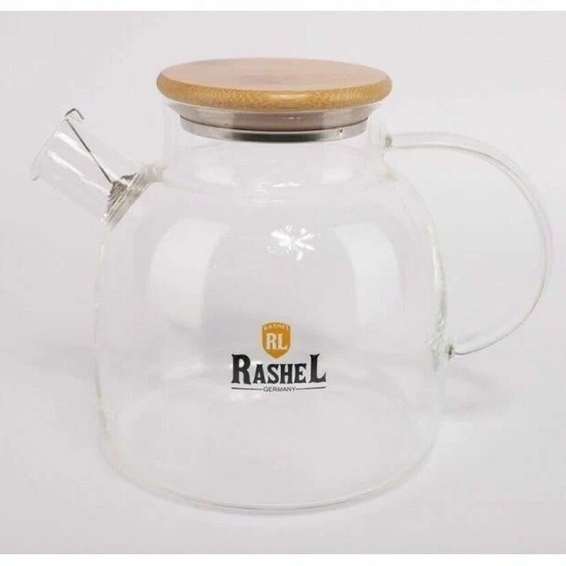 Чайник заварочный R8340 0,5л. (стекло) бамб. кр.