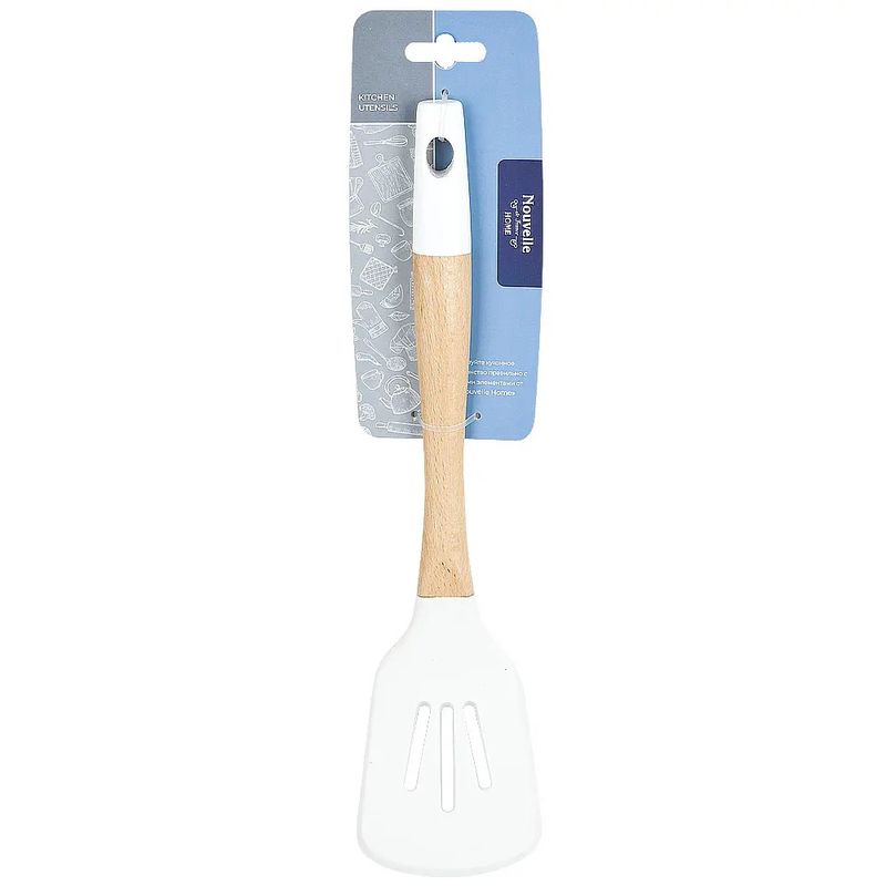 Лопатка с прорезями 9903985 "Emborio Silicone" (силикон, бук)ЕНС