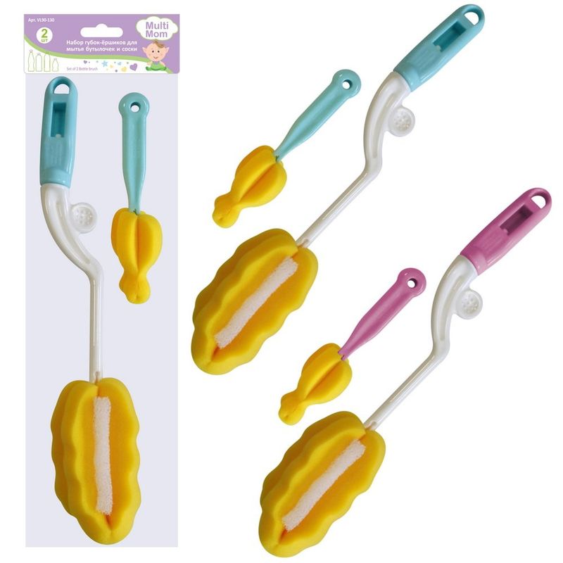 Ершик д/бутылочек и сосок VL90-130 (2шт.) Мд