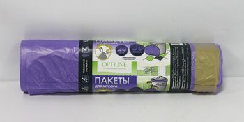 Мешки д/мусора 30л. (20шт.) 48*57см. OPTILINE с завязками сиренев. ПНД 23-1062 (ОК) Мешки д/мусора 30л. (20шт.) 48*57см. OPTILINE с завязками сиренев. ПНД 23-1062 (ОК)