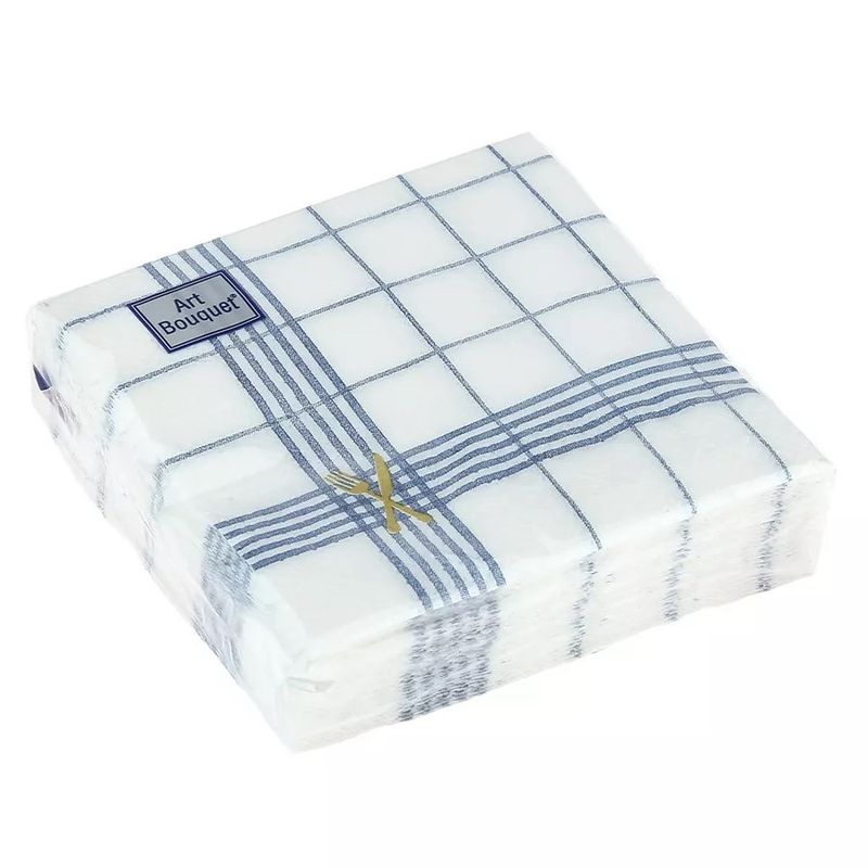 Салфетки бумажные 2сл. Art Bouguet 57621/41726 (20*20см.) 30шт. "Скатерть синяя" РБ