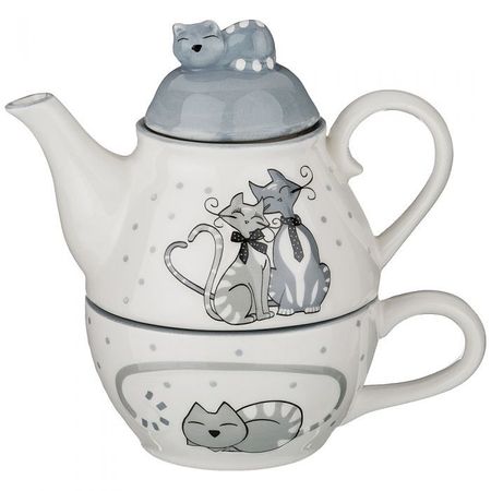 Чайный набор 490-290 "Ля Мур" (2 пр. чайник+чашка) ВД