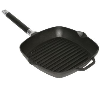 Сковорода-гриль чуг. Укр. 280*280мм. 0628 б/крышк. со съемн.руч.