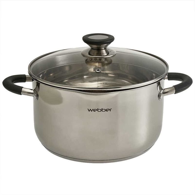 Кастрюля Webber BE-375/2 6,0л. стекл.крышка