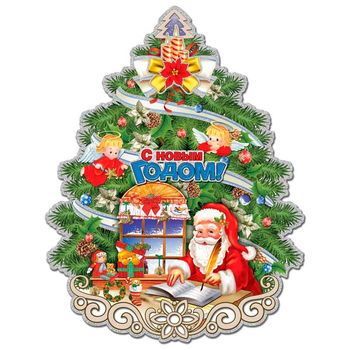 Наклейка "Ёлочка новогодняя" 41*31см. (003228) СКР
