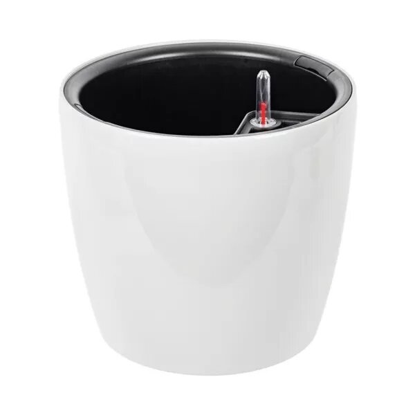 Кашпо АНФА  d22,0см. КН3232Б с вставкой и автополивом (Белый )