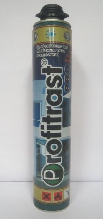 Пена монтаж. "PROFITRAST" ПРОФИ 0,9кг. 1,0л. всесезон. М