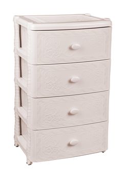 Комод 4секц. широкий "Флоран" (слоновая кость) М6838