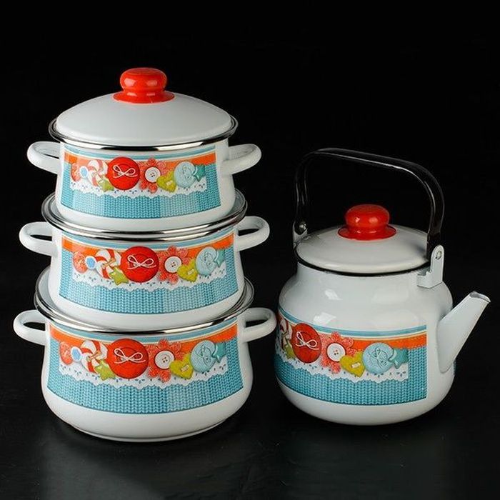 Набор "Рукодельница" 7-326/4 (3к.: 2/3/4л. чайник 3,5л.) Маг