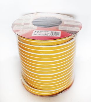 Уплотнитель D-профиль 100м. 9*8мм. Profitrast (серый)