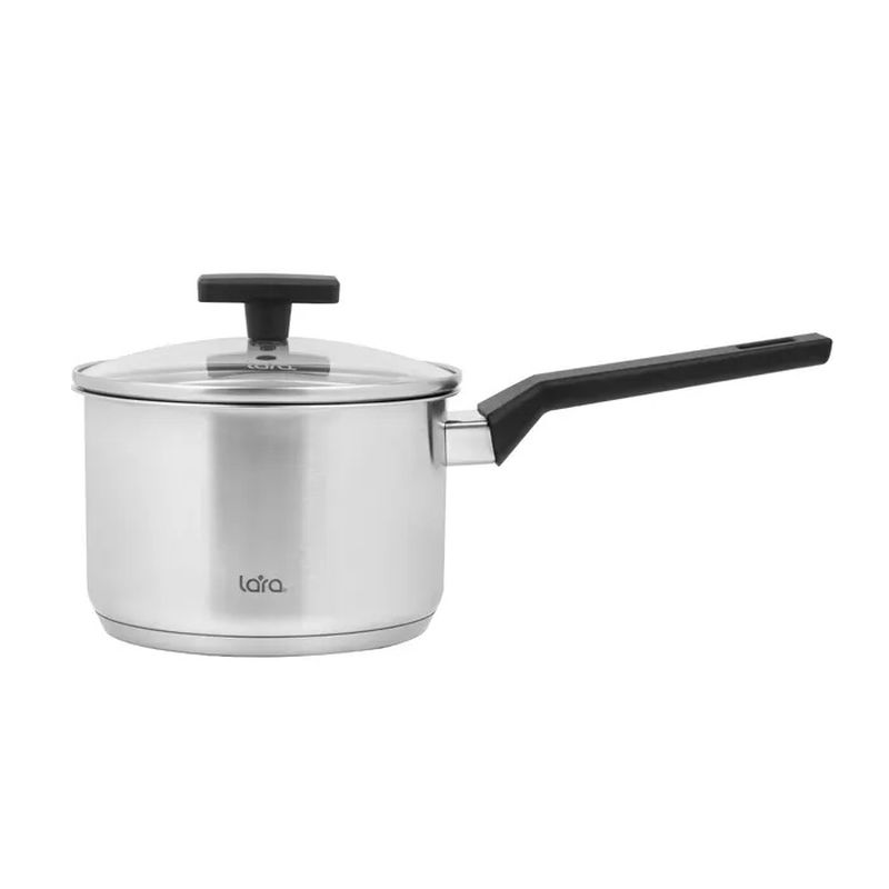 Ковш LARA LR03-25 2,1л. d16*10,5см Премиум (нерж. ст./кр. )