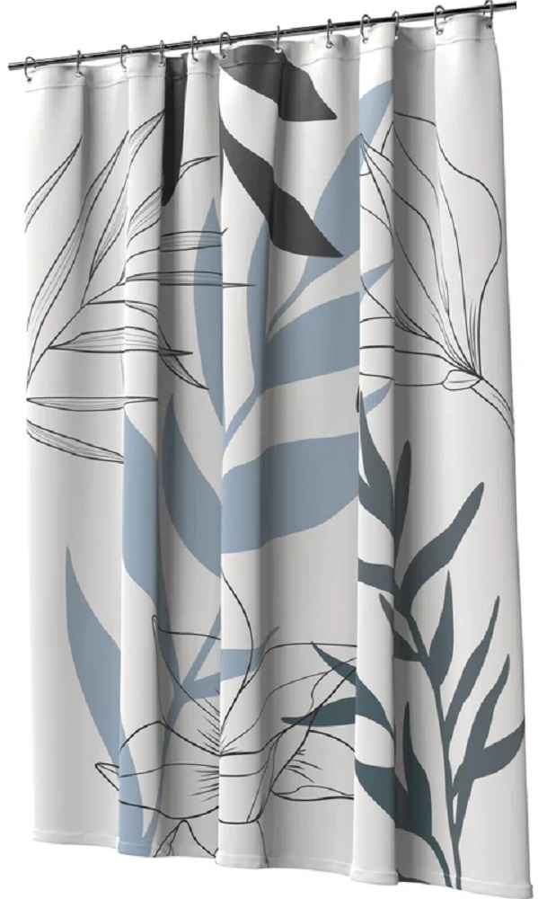 Занавес д/ван.комн. 180*200см. "Aquaflower" FOR-PH-AQUAFLOWER А