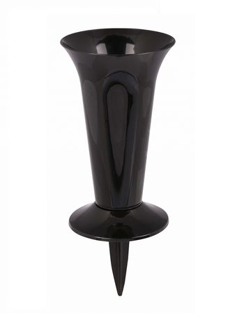 Ваза д/цв. под срезку d129мм. h320мм. М7551 (с колышком) (черн.)