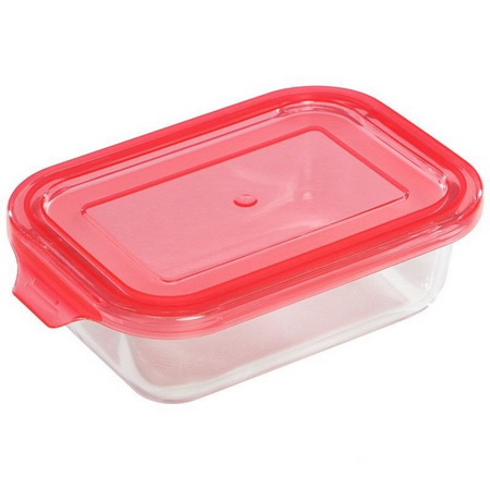 Контейнер   0,37л. LIMPIDO 005479 прямоуг. с пл.крышк. Mallony (жаропр.стекло)