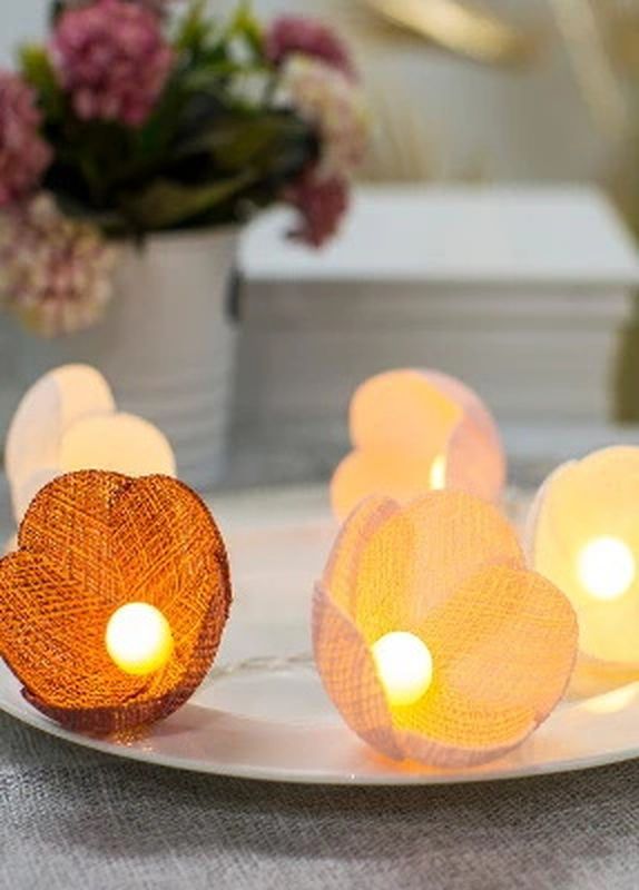 Гирлянда эл. "Цветы" 10LED КОС GIR-B109 . Гирлянда эл. "Цветы" 10LED КОС GIR-B109 .