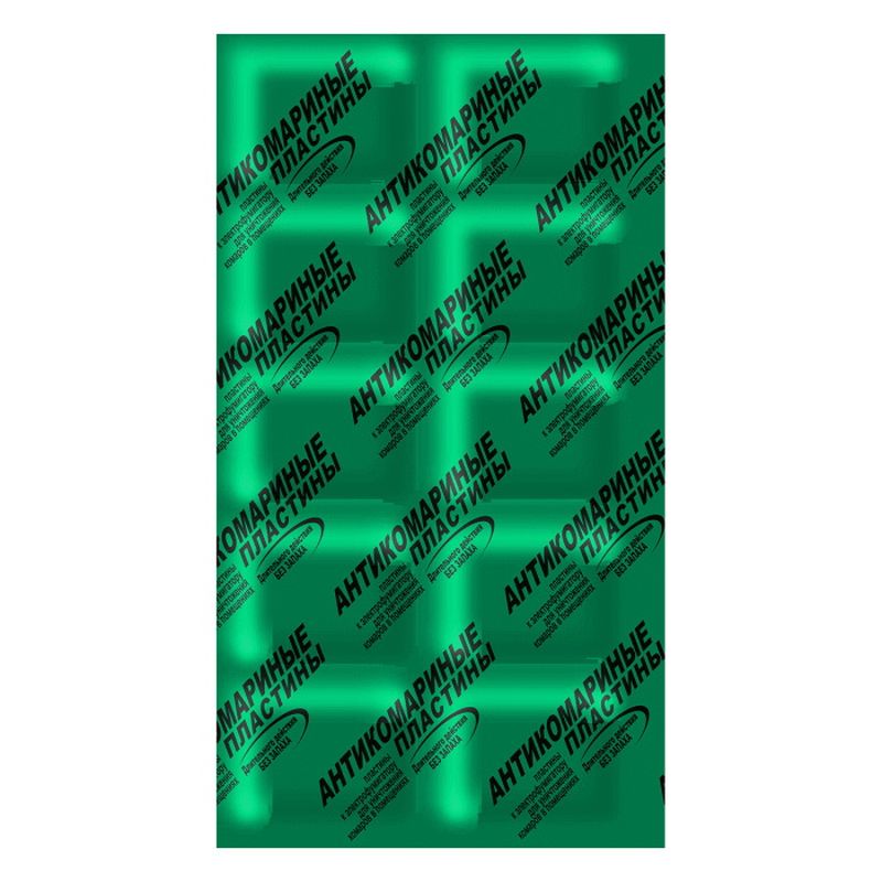 Пластины от комаров ОБОРОНХИМ длит. действ. (зеленые-однотонные)(10шт.) 443 .