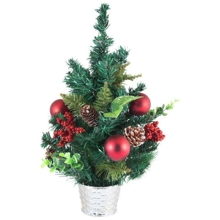 Ель декорированная SY15CJHW-012B 45см. красн. украш. 003273 Скр
