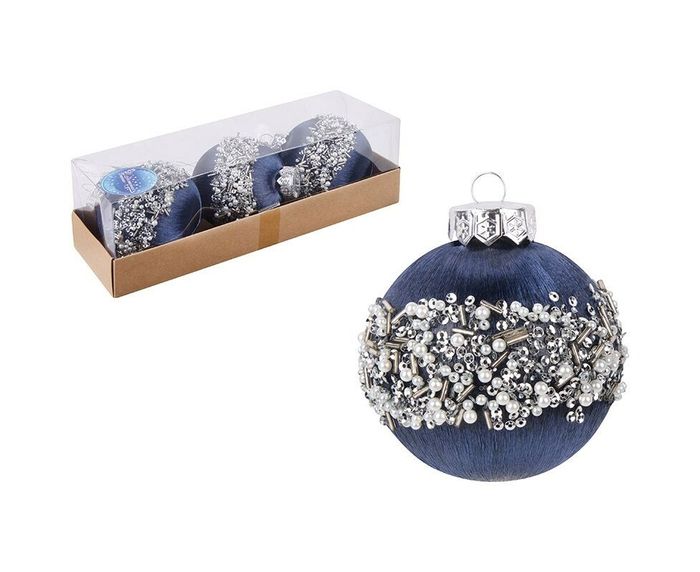 Шары SYQB-0124046 (набор 3шт.) d8см. 108507 (т.-синий) Скр.