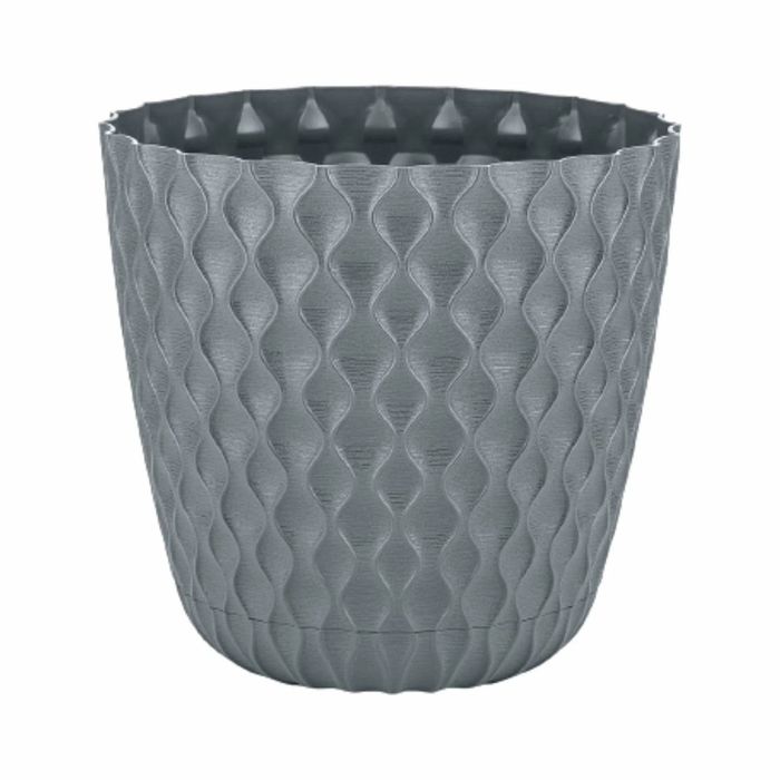 Горшок д/цв. "InGreen Wave"  4,7л, D205мм ПЦ6503ВС (вулканический серый)с дренажной сеткой и поддоно