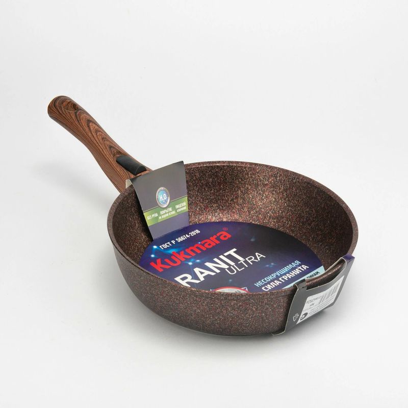 Сковорода Кукмор d280мм. сга282а "Granit ultra" (red) (а/пр. съемн.руч.)