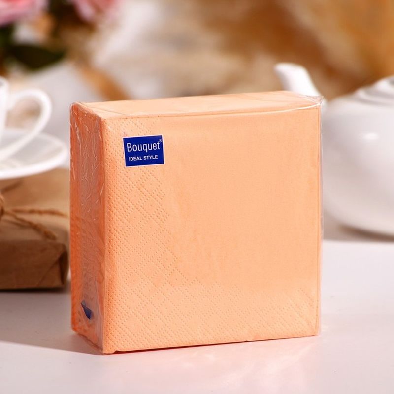 Салфетки бумажные 2сл. Bouguet Ideal style 44875 (24*24см.) 50шт. Персик РБ