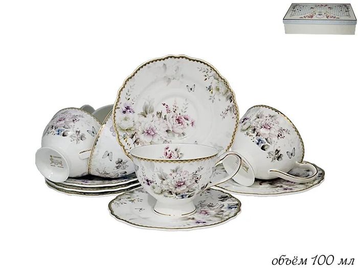 Кофейный сервиз 108-220 12пр. "Хризантемы" (подар. уп.)