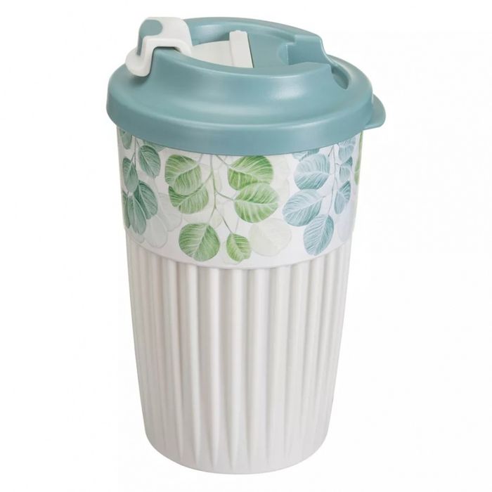 Стакан д/горячих напитков 450мл БП32773 (с клапаном и декором)