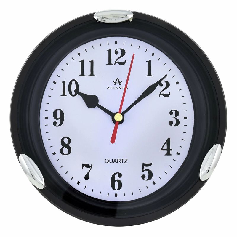 Часы настенные TLD-5984T "Atlantis" black (d15,6*4.2см) А
