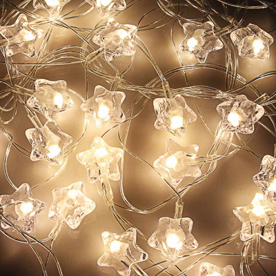 Гирлянда эл. нить  5,0м. БЕЗЫМЯННАЯ ЗВЕЗДА 351-696 вьюн, 25LED, шампань, пост. свеч., СНОУ БУМ