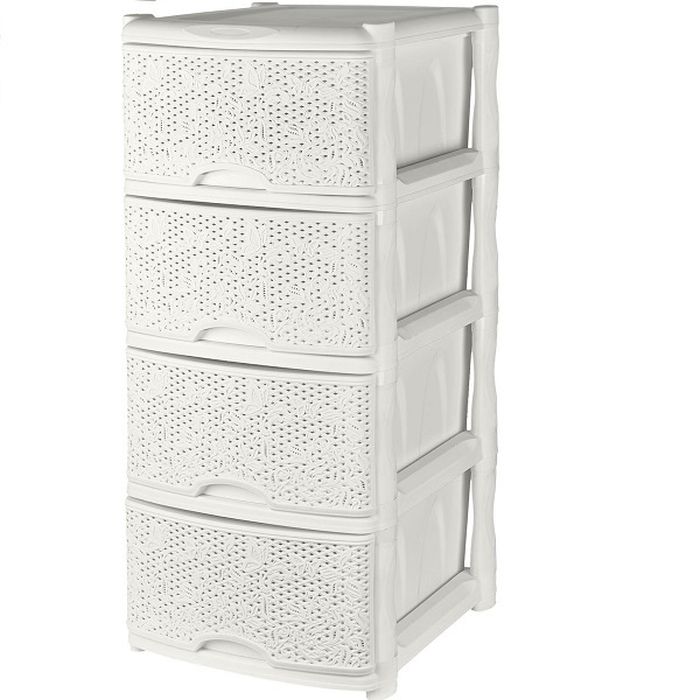 Комод 4секц. Keeplex Fiori ПЦ3771БО (Белое облако)