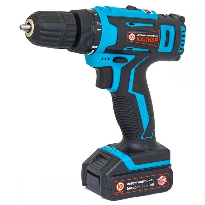 Шуруповерт (дрель) аккум. "Калибр" ДА-12/2А+ (Li-lon, 12В. 10мм. БЗП. 2скор., кейс)