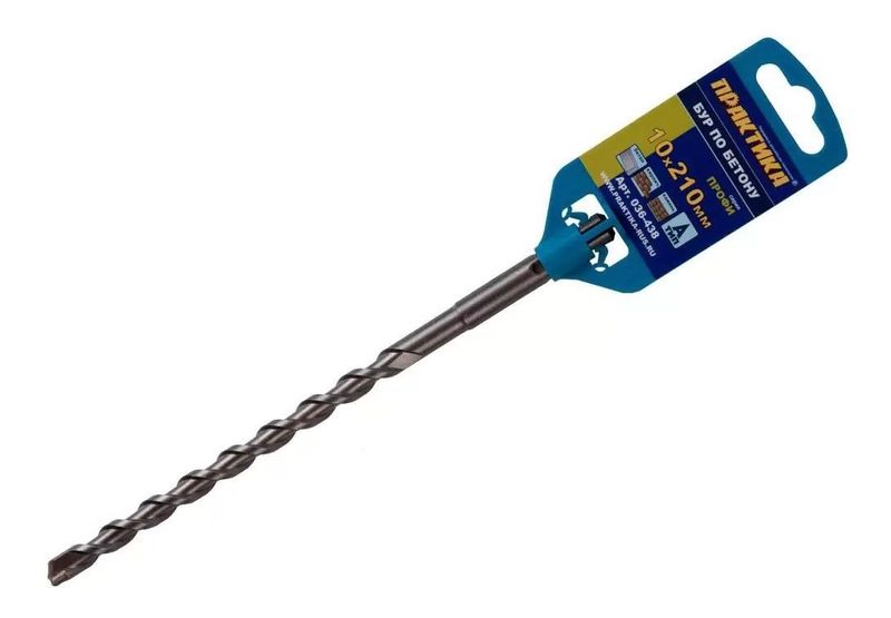 Бур (сверло по бетону) SDS-plus ПРАКТИКА 10*150/210мм 036-438 "Профи"
