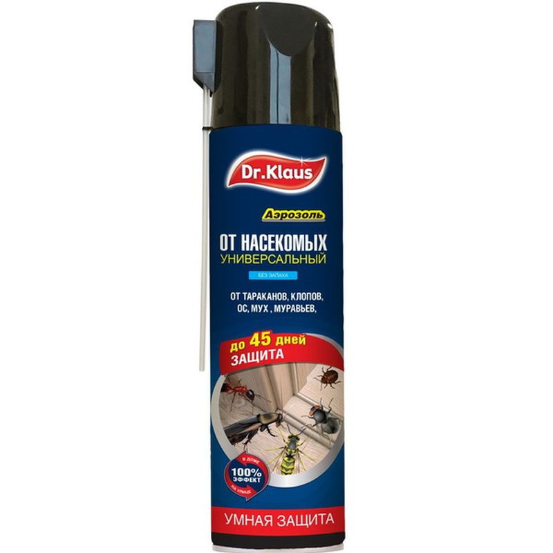 Аэрозоль Dr.Klaus 250мл. УНИВЕРСАЛЬНЫЙ (от муравьев, тараканов, мух, ос и др. насекомых) DK06250032